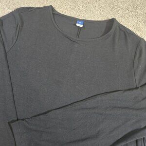 Old Navy Women's Long Sleeve Swing Dress Black Round Neck Size XL NWT